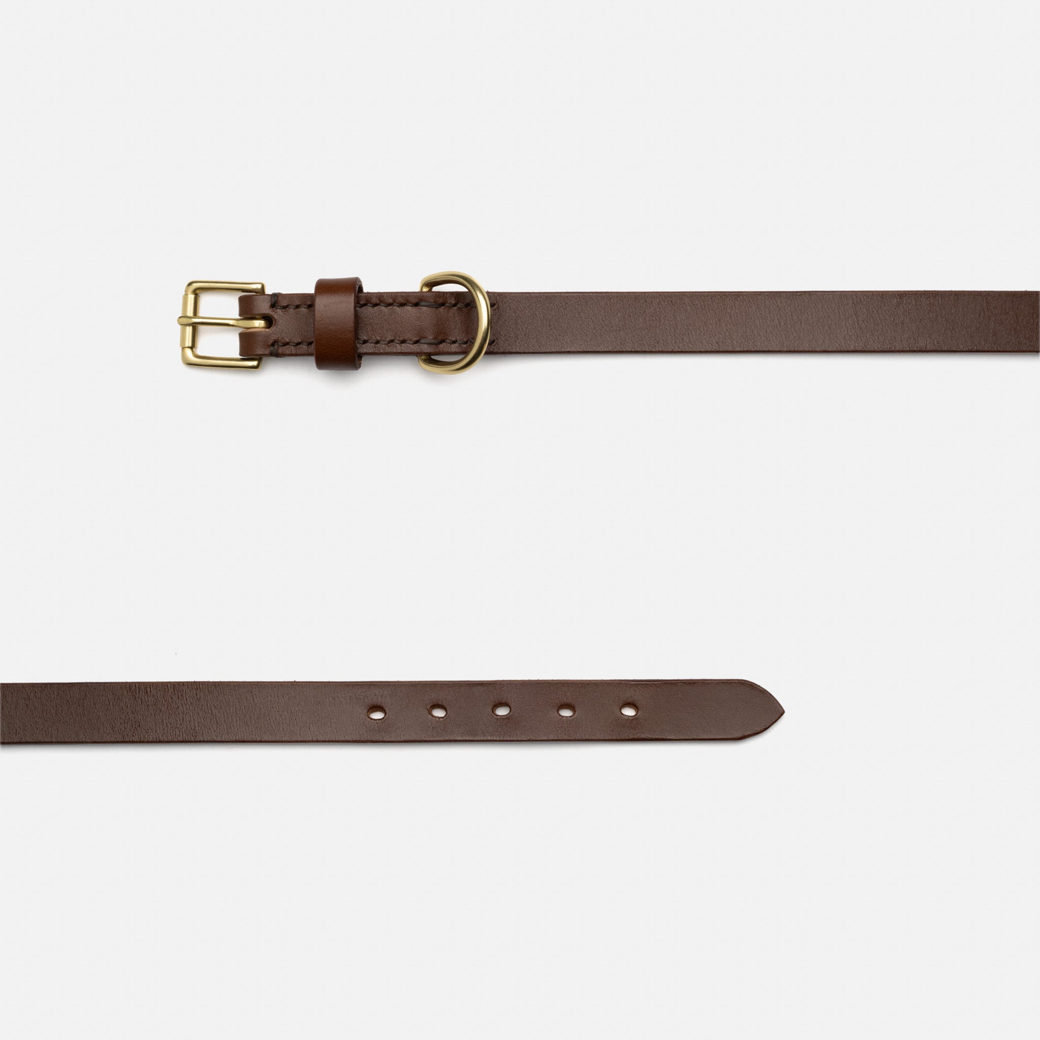 Leather Dog Collar – Dark Tan