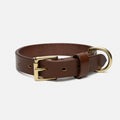 Leather Dog Collar – Dark Tan